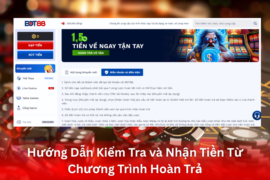 Hướng Dẫn Kiểm Tra và Nhận Tiền Từ Chương Trình Hoàn Trả